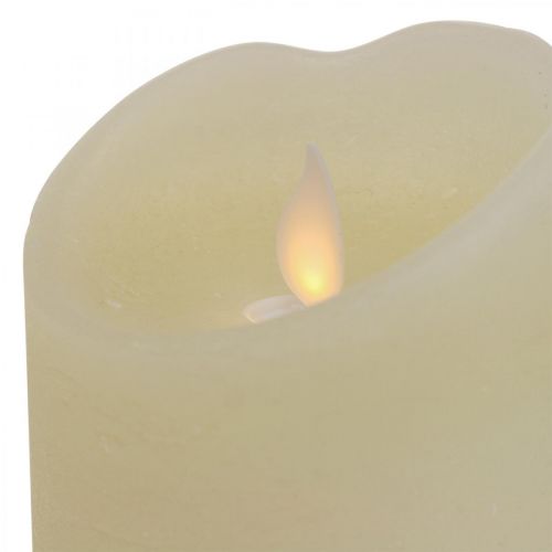 Floristik24 LED svíčka voskový sloup svíčka teplá bílá Ø7,5cm H10cm