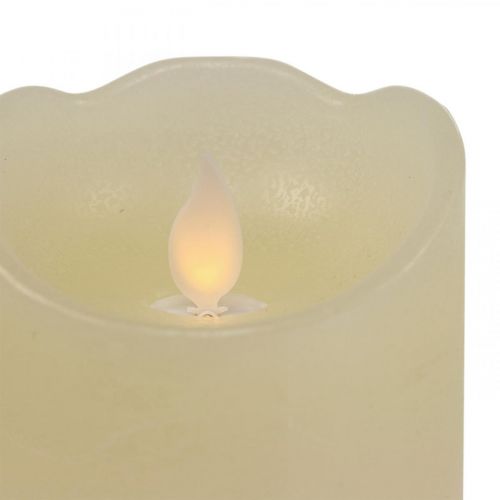 LED svíčka voskový sloup svíčka teplá bílá Ø7,5cm H12,5cm