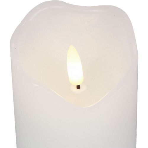 Floristik24 LED svíčka s časovačem svíčka z pravého vosku Ø7cm V9cm