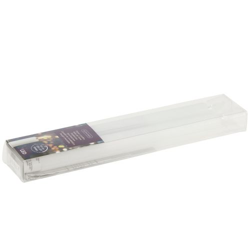 položky LED svíčky s časovačem tyčinkové svíčky pravý vosk bílý 25cm 2 ks