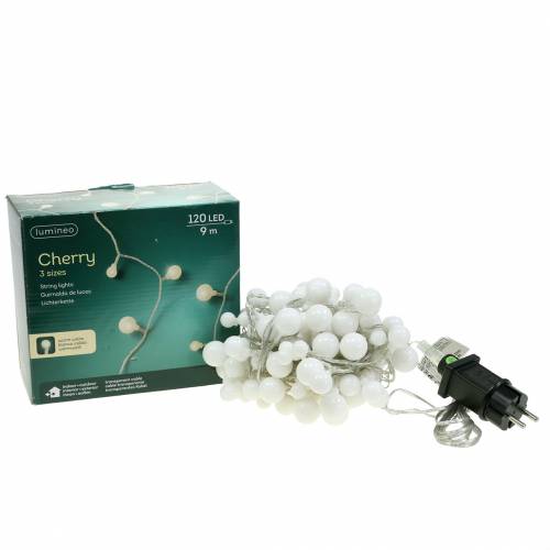 položky LED světelný řetěz Cherry teplá bílá 9m 120LED