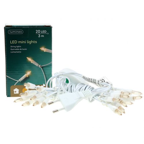 Floristik24 LED mini řetěz 20L bílá teplá bílá 3m