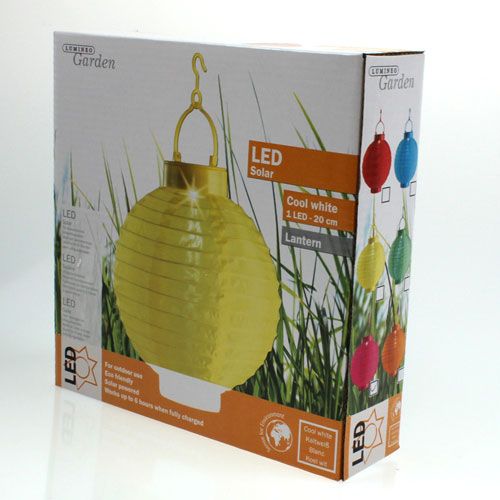 položky Lampion LED se solárním 20cm růžovým