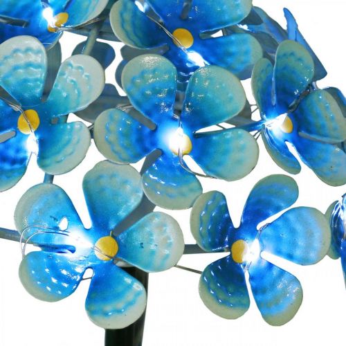 Floristik24 LED chryzantéma, svítící dekorace na zahradu, kovová dekorace modrá L55cm Ø15cm