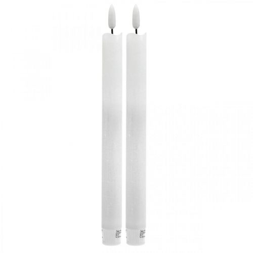 položky LED svíčka vosková stolní svíčka teplá bílá na baterii Ø2cm 24cm 2ks