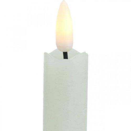 položky LED svíčka voskové svíčky krémové na baterii Ø2cm 24cm 2ks