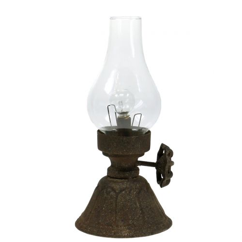 Dekorativní lampa starožitná Ø11,5cm V25cm | Floristik24.cz