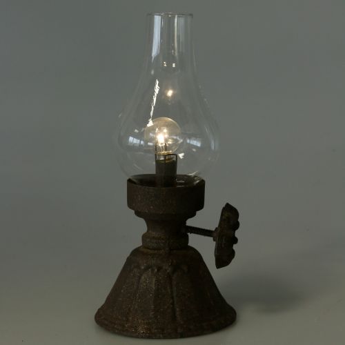 Dekorativní lampa starožitná Ø11,5cm V25cm | Floristik24.cz