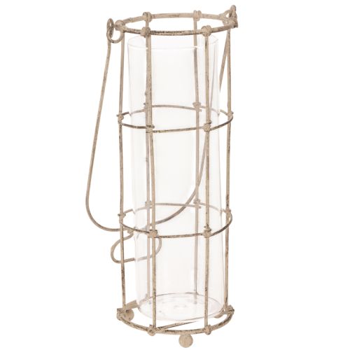 Zahradní lucerna, kovová větrná lampa Ø8,5 cm V23/18,5/14,5 cm, sada 3 kusů | Floristik24.cz