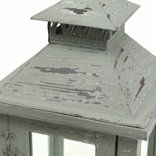 Floristik24 Lucerna dřevo šedá H32cm Stolní lucerna na dekoraci