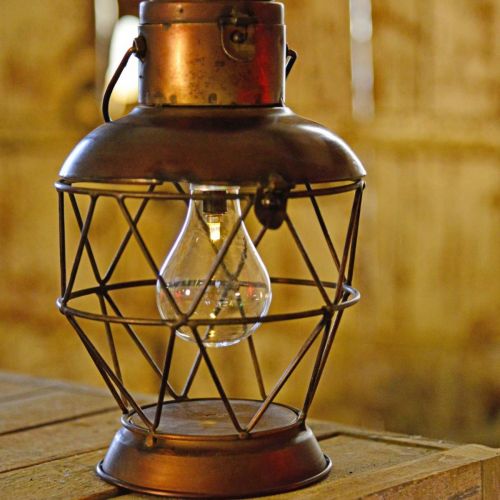 Floristik24 Solární lucerna, LED závěsná lampa průmyslového vzhledu Ø16cm H32cm