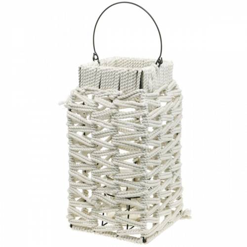 Závěsná lucerna, letní dekorace, lucerna, macramé V35,5cm Š19cm