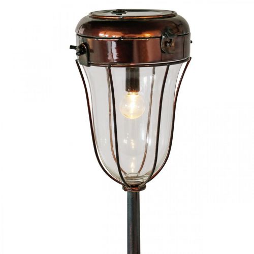 Floristik24 Solární lucerna k zapojení, LED tyčové světlo Ø13,5cm L58cm H21cm