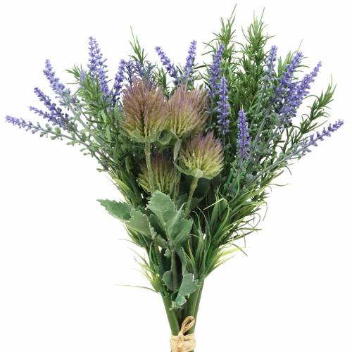 Floristik24 Bylinkový svazek levandule, rozmarýn, bodlák 40cm