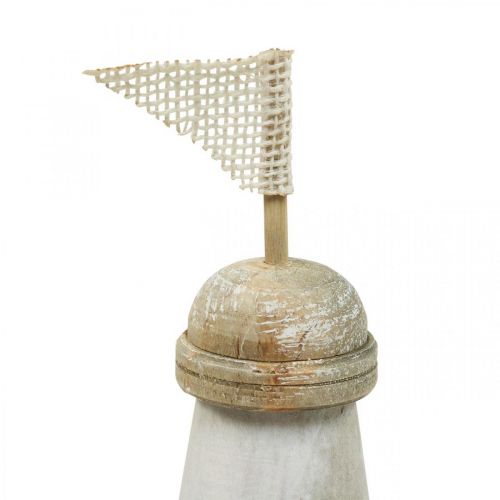 Floristik24 Dřevěný maják Maritime Wood Deco Blue White H30,5cm