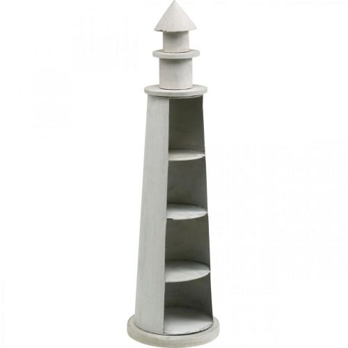 Lighthouse Shabby Chic krémová letní dekorace Námořní Ø14,5cm H51cm