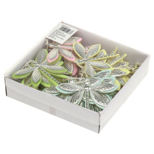 Floristik24 Vážky k zavěšení různé barvy 7cm x 5,5cm 28ks