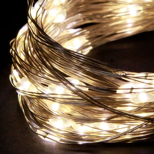 položky Světýlka s 50 mikro LED diodami, teplá bílá, časovač, na baterie, 6 ks