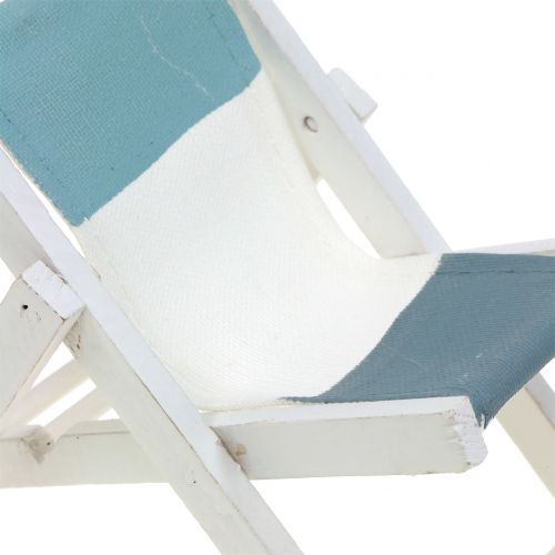 Floristik24 Dekorativní lehátko bílo-modro-šedá V10cm