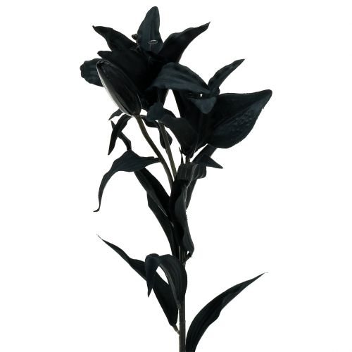 Umělý květ lilie černá 84cm