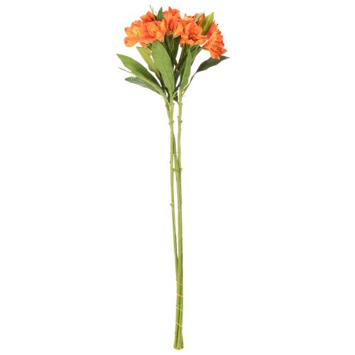 Umělý květ pomeranče Alstroemeria, umělá kytice, 75 cm, 3 kusy | Floristik24.cz