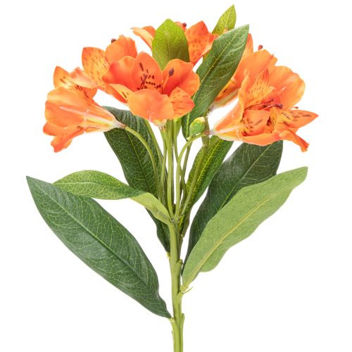 Umělý květ pomeranče Alstroemeria, umělá kytice, 75 cm, 3 kusy | Floristik24.cz