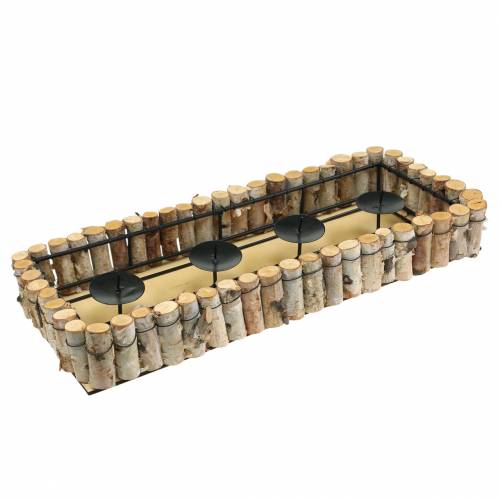 Floristik24 Podnos na svíčku Advent s březovým okrajem 44cm