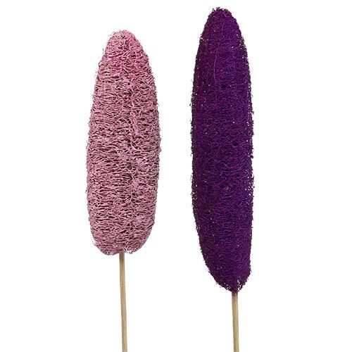 Lufa na špejli velká růžová, vřes 8cm - 30cm 25p