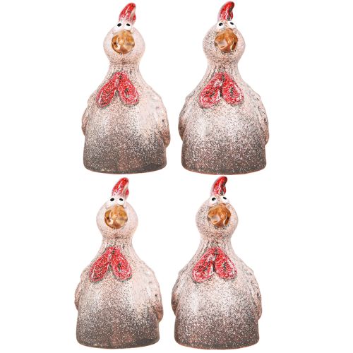 položky Legrační dekorativní kuře keramická dekorativní figurka Velikonoce 10,5cm 4 kusy