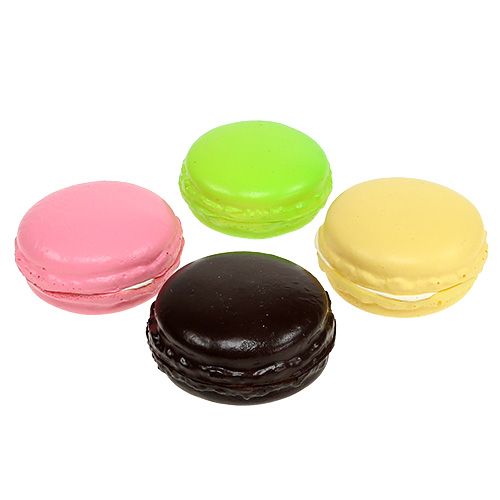 Floristik24 Dekorativní macaron meringue sušenky, různé 5cm 8ks