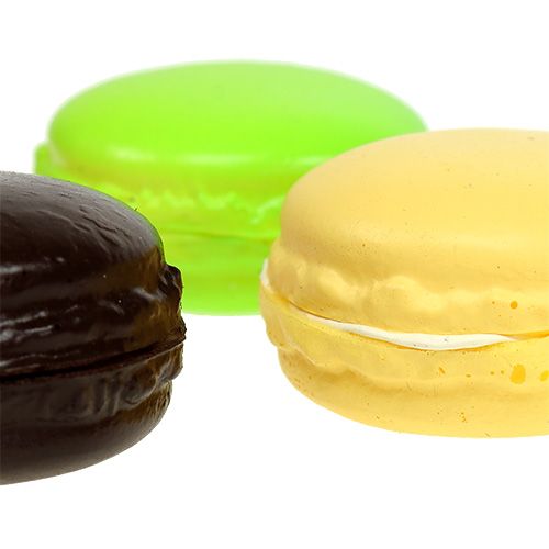 položky Dekorativní macaron meringue pečivo, barevné různé. 5 cm 8 kusů