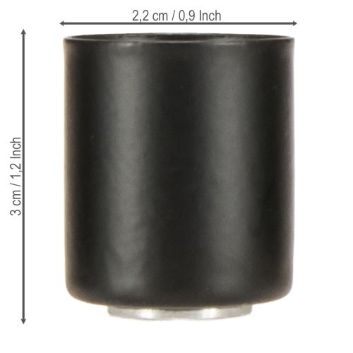 položky Magnetický svícen, černý kov, V3 cm, 4 kusy
