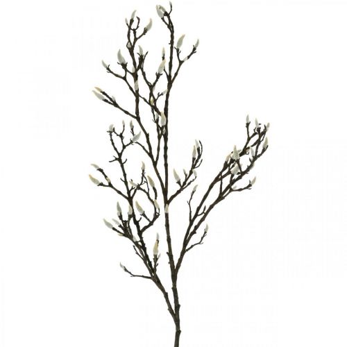 položky Umělá větev z magnólie Jarní dekorace větev s poupaty Hnědá Bílá L135cm