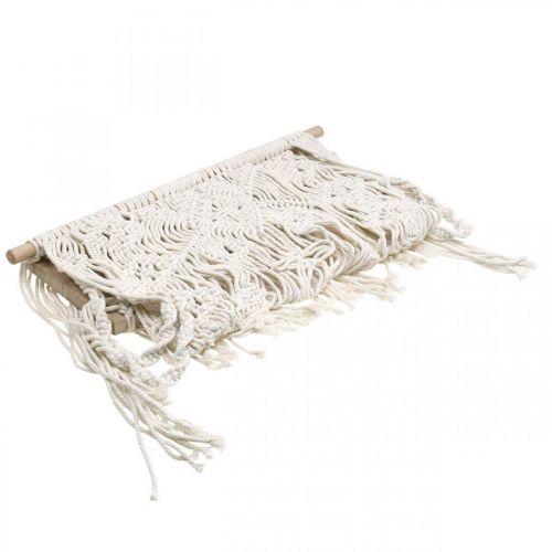 položky Macrame květinový koš závěsná dekorace květinová houpačka 40x15cm