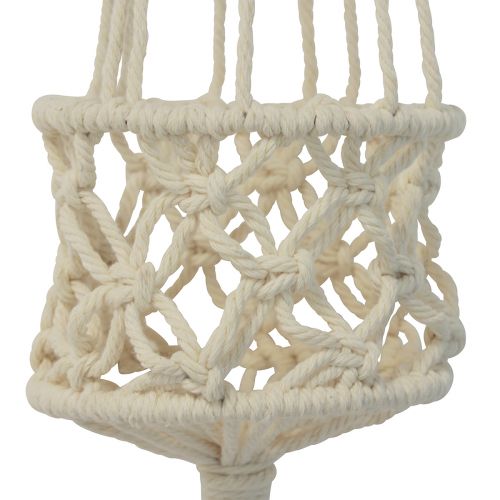 položky Macrame závěsná dekorace krémová v boho stylu Ø12cm H79cm