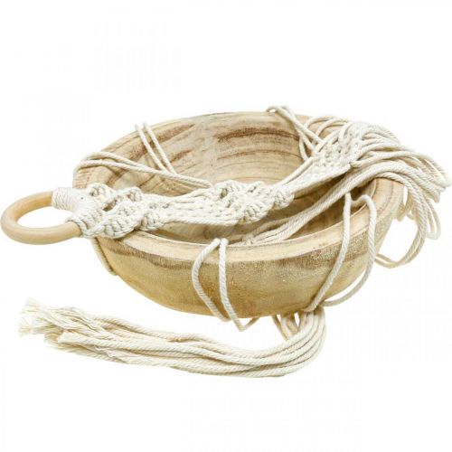 položky Závěsný koš Macrame dekorační mísa boho stylu Ø23cm V90cm