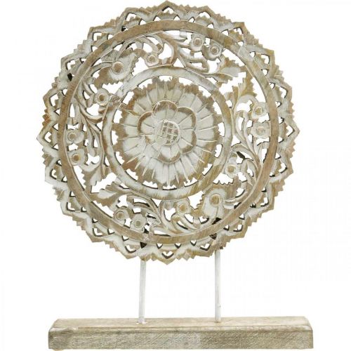 Floristik24 Mandala na místo, květinová dřevěná dekorace, dekorace na stůl, letní dekorace shabby chic příroda V39,5cm Ø30cm