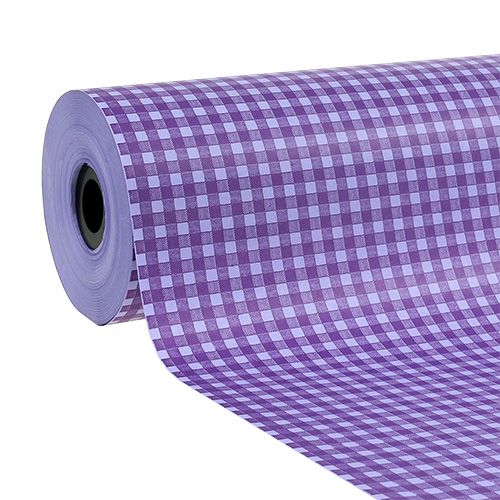 Manžety Paper Check Purple 25cm 100m