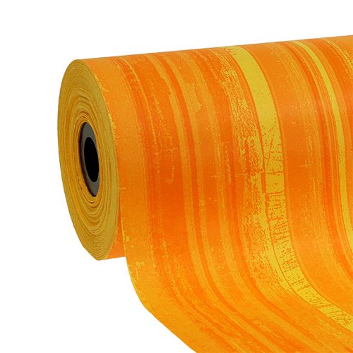 Floristik24 Manžetový papír 25cm 100m žlutý/oranžový
