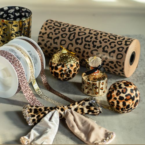 položky Manžetový papír, leopardí vzor, role 25cm 100m, dárkové balení