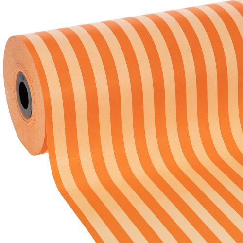 Role papíru na manžety, oranžově pruhovaná, 25 cm x 100 m