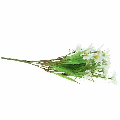 Floristik24 Kytice ze sedmikrásek s dekorativní trávou 37cm