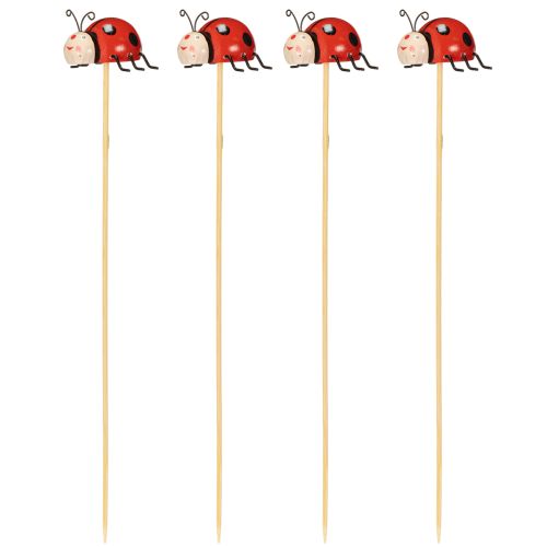 položky Zahradní kolíky ve tvaru berušky, dekorace na jaro a léto, květinová dekorace, 31 cm, 4 kusy