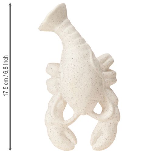 položky Námořní dekorace Figurka Keramický humr bílý 17,5×9×3cm