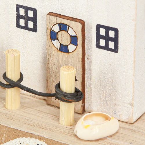 položky Námořní dekorace Plážový dům Mušle přírodní modrá H12cm 4ks
