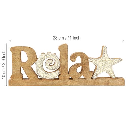 položky Námořní stolní dekorace “Relax” stojan mangovníkové dřevo 28×10cm