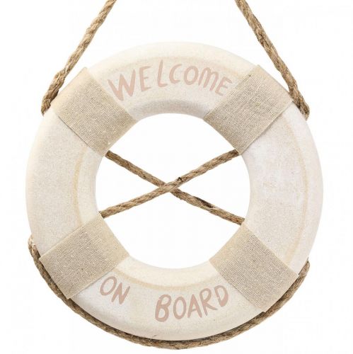 Námořní Deco Záchranný kruh Deco “Vítejte na palubě” Ø22cm