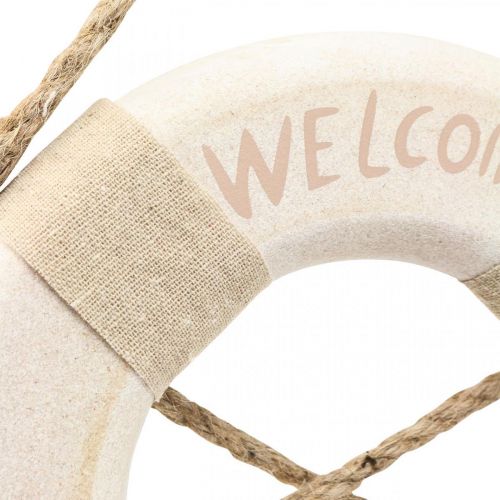 Floristik24 Námořní Deco Záchranný kruh Deco “Vítejte na palubě” Ø22cm