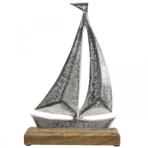 Floristik24 Námořní dekorace, ozdobná plachetnice kov, ozdobná loď V26cm