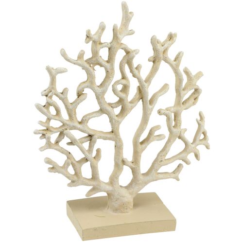 Floristik24 Námořní dekorace na stůl korál béžový dekorační korálový polyresin V20cm